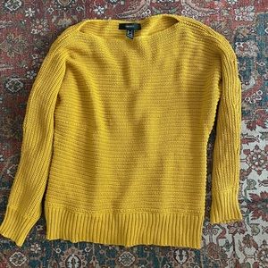 Yellow knit sweater